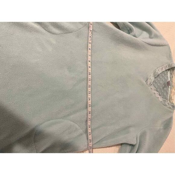 Simple Pleasures light teal green fleece night gown - Picture 8 of 8